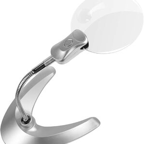 拡大鏡 LED 拡大鏡デスククランプ、1.85X + 4X LED 拡大鏡ランプ 読書 作業用調光可能な拡大鏡