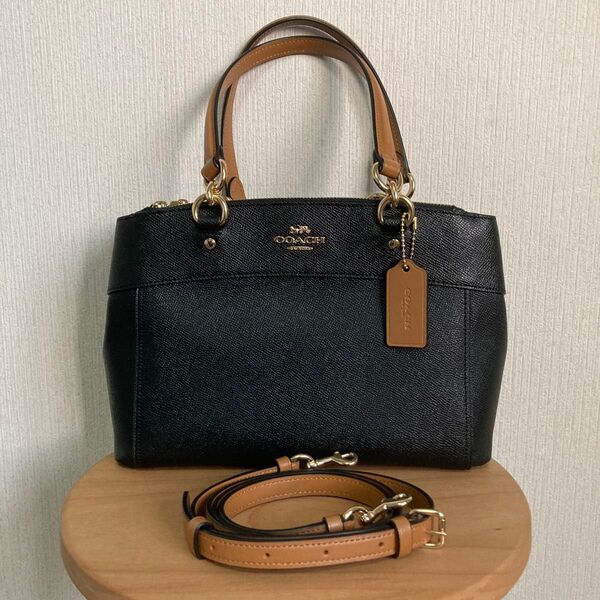 COACH コーチ ショルダーバッグ ハンドバッグ 2WAY ツートン ブラック