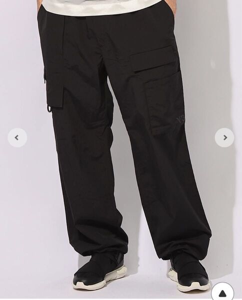 Y-3 クリンクルナイロン ウエストコード カーゴパンツ