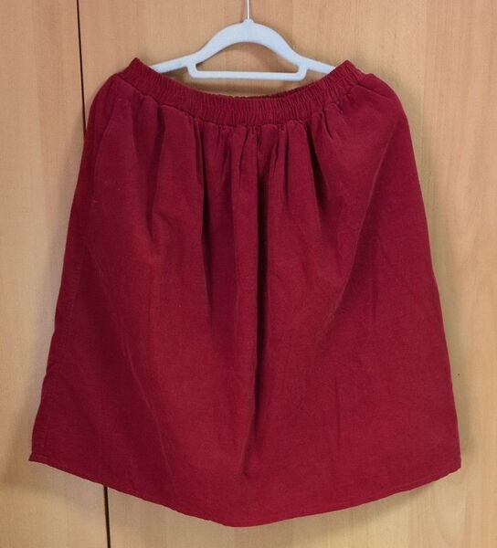 chocol raffine robe ショコラフィネローブ スカート Mサイズ 赤色 コーデュロイ