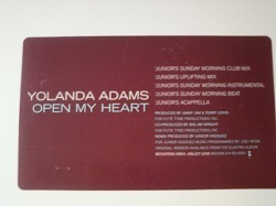 ハウス Yolanda Adams / Open Your Heart 2枚組12インチです。