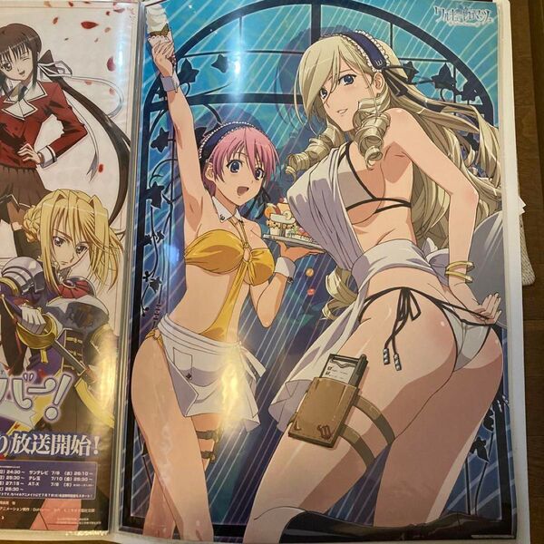 アニメ ワルキューレロマンツェ B2お風呂ポスター スィーリア&美桜 水着エプロン