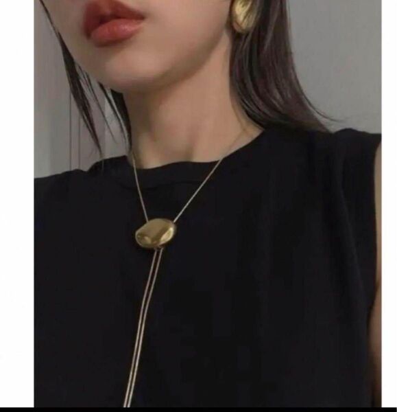2WAY STONE LIKE SLIDE CHAIN NECKLACE