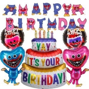 ハギーワギー 誕生日 ガーランドセット バルーン 風船 飾り