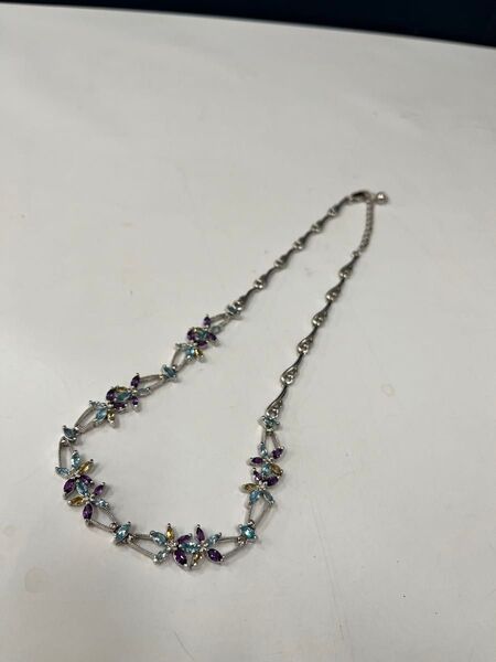 SV925 SILVER CHINA ネックレス マルチカラー ゴージャス