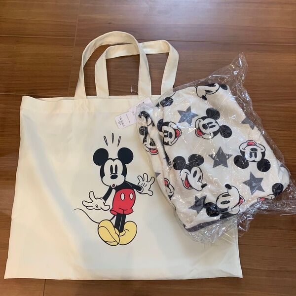 ディズニー ミッキー ブランケット、 トートバッグ2点セット