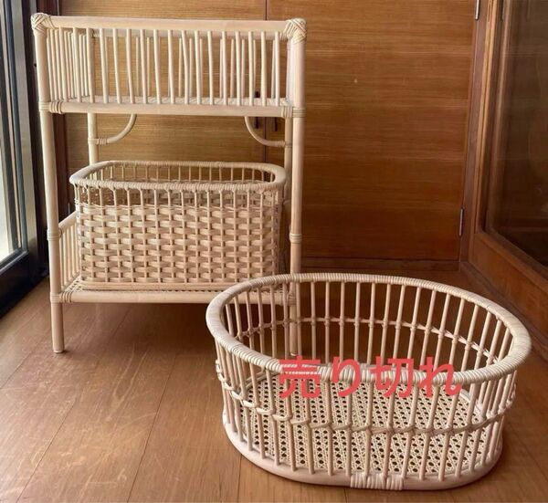 ツルヤ商店 ハイル ランドリーバスケット 2段のみ