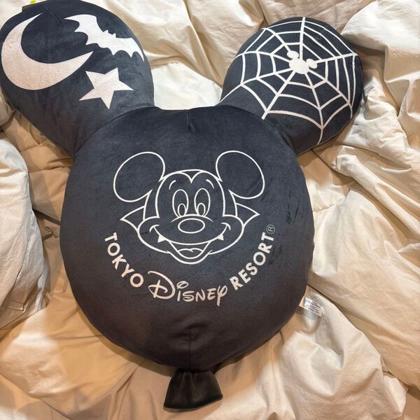 ディズニー ミッキー クッション ハロウィン 黒 ブラック TDR