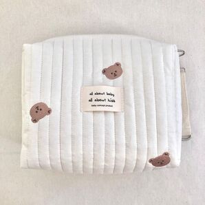 おむつポーチ かわいい 大容量 くま イブル ヌビバッグ 韓国