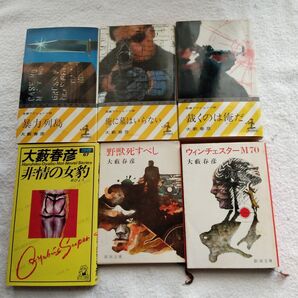 大藪春彦レトロ本6冊セット 暴力列島&俺に墓はいらない&裁くのは俺だ&非情の女豹&野獣死すべし&ウィンチェスターM70