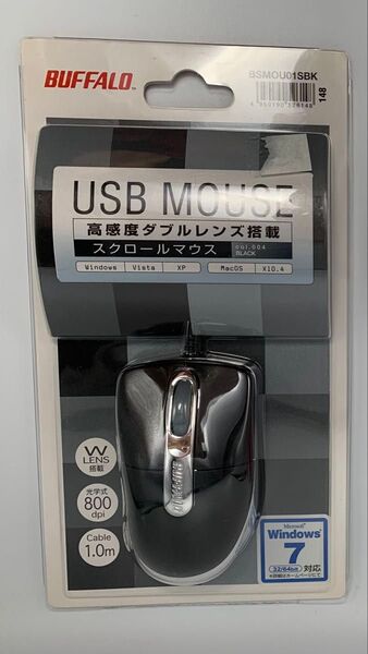 USB接続マウス1点 中古ジャンク品 BUFFALO BSMOU01SBK