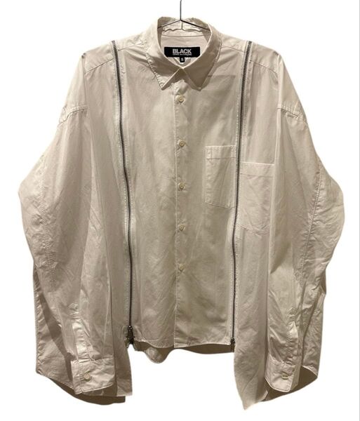 【即完売24aw 】black comme des garcons ジップシャツ ブラックコムデギャルソン ギャルソン シャツ