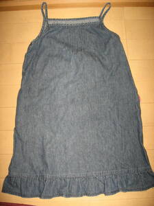 avv 紺色 ワンピース 130 スカート ジャンバースカート フリル