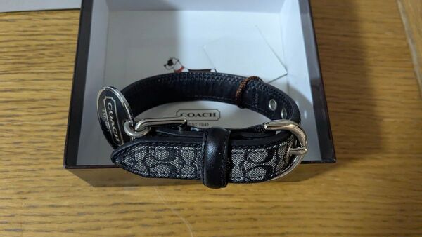 COACH 犬 首輪 レザー ロゴ