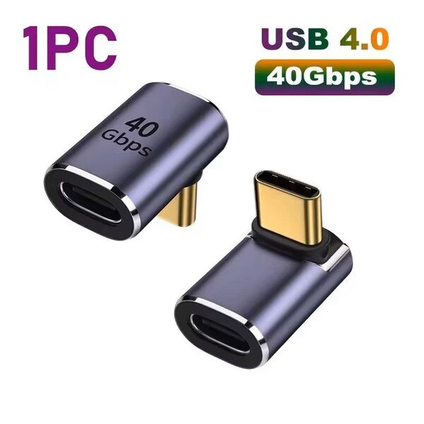 USB4.0 Type C オス-メス アダプター 2個 PD100W 40Gbps Thunderbolt4 (2)