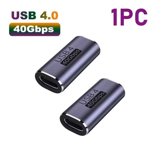 USB4.0 C メス アダプター 2個 PD100W 40Gbps Thunderbolt4 (2)