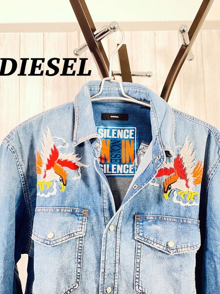 新品★DIESEL★刺繍デニムシャツ★size M