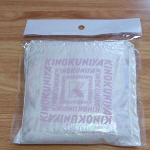新規・評価10以下取引不可 【撮影の為開封済・未使用品】KINOKUNIYA シャイニーバッグホワイト×ライトピンク エコバッグ