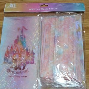 新規・評価10以下取引不可【新品・未開封・未使用】東京ディズニーランド 40周年グッズ マスクケース&プリーツマスクセット