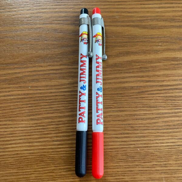 サンリオ パティ&ジミー サインペン 黒 赤 2本セット レトロ 昭和レトロ 1976年