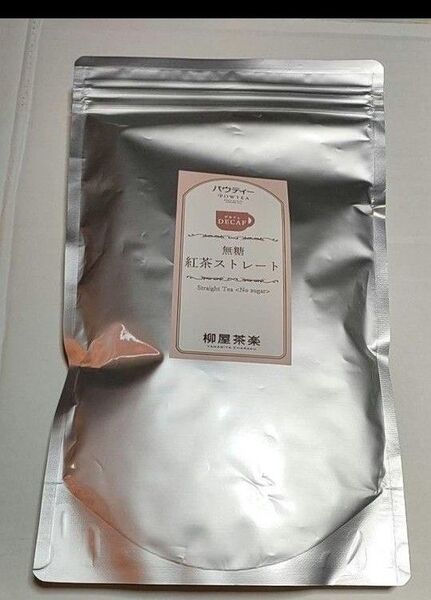 柳屋茶楽 パウティー デカフェ ストレート紅茶 無糖 250g
