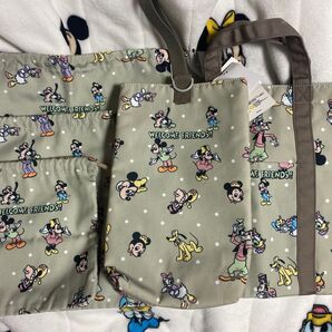 5点セット!レッスンバッグ 巾着 ディズニー レトロミッキー 入園 バースデイ 上履き入れ