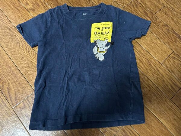 グラニフ ゾウ刺繍 半袖Tシャツ