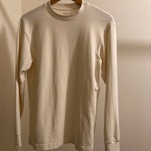 UNIQLO Uユニクロユー ヒートテックコットンクルーネックT (長袖)ナチュラル メンズSサイズ