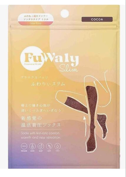【未使用・新品】着圧しながら温活中 ふわりぃスリム 着圧ソックス 暖かい 冷え対策 あったかソックス冬ロング ミドル ルームウエア