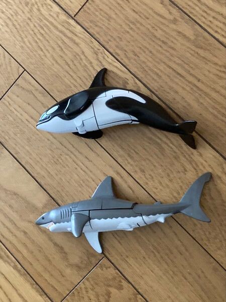 海の生き物ロボット 2個セット シャチ サメ