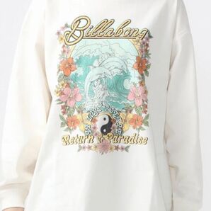 未使用 ビラボン GRAPHIC LS TEE クリーム Lサイズ 長袖Tシャツ