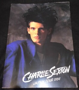 チャーリー・セクストン / JAPAN TOUR 1986 ツアーパンフレット★Charlie Sexton　中綴じポスター　昭和61年日本公演