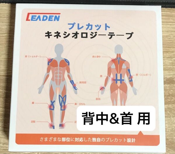 テーピング 伸縮 腰や首の筋肉・関節をサポート プレカット キネシオロジーテープ 背中&首 スポーツ