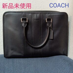 COACH レザー ブラック ビジネスバッグ