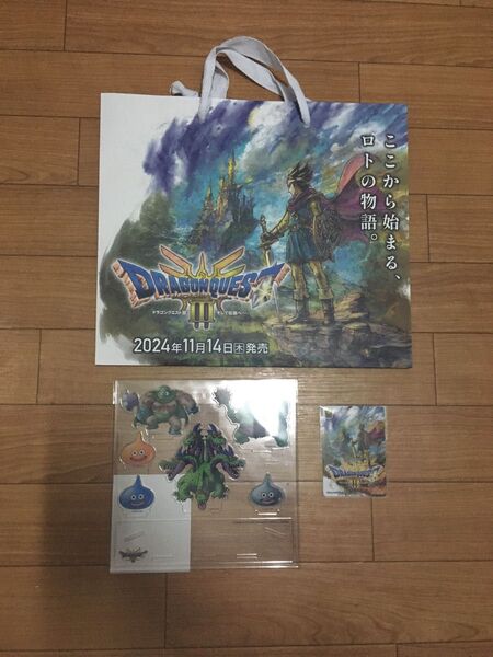 ドラゴンクエスト3 購入特典 戦士の心得セット アクリルスタンド ショッパー アクスタ どらく