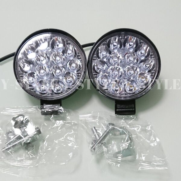 LED ワークライト 42W 作業灯 投光器 12V/24V 2個セット
