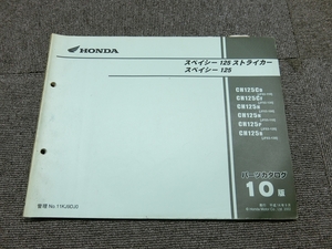  Honda Spacy 125 striker JF02 JF03 original parts list parts catalog instructions manual 
