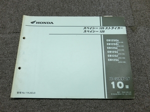 ホンダ スペイシー 125 ストライカー JF02 JF03 純正 パーツリスト パーツカタログ 説明書 マニュアル