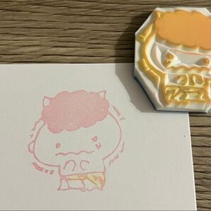 豆怖い。【消しゴムはんこ】