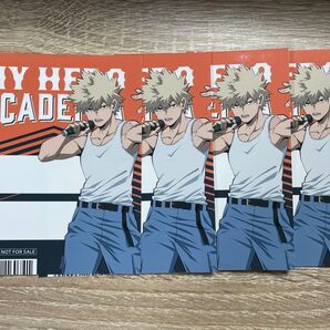 ヒロアカ 僕のヒーローアカデミア 爆豪勝己 スタッフパス風ステッカー 4枚