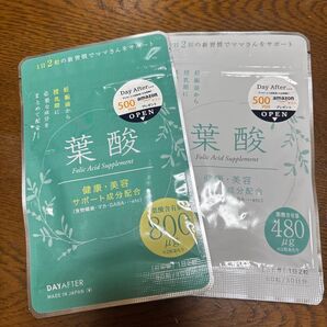 デーアフター【産婦人科専門医 院長×妊産婦食アドバイザー兼 管理栄養士 推奨】葉酸サプリ 2袋 妊婦 妊活 葉酸