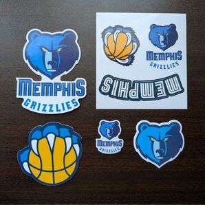 新品メンフィスグリズリーズ (Memphis Grizzlies)ステッカー7枚