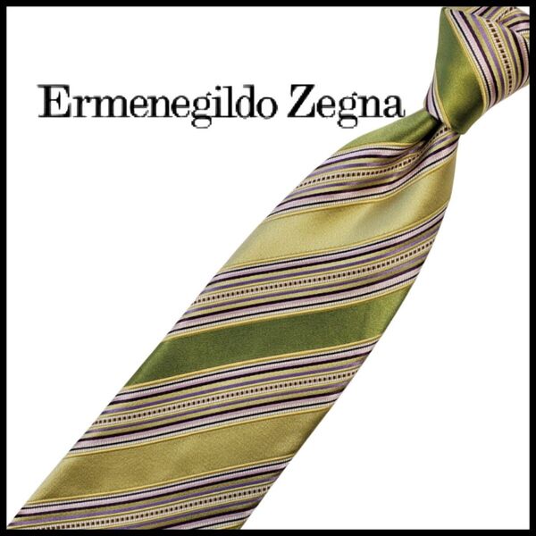 Ermenegildo Zegna エルメネジルドゼニア 中古 ネクタイ ストライプ柄 レジメンタル柄