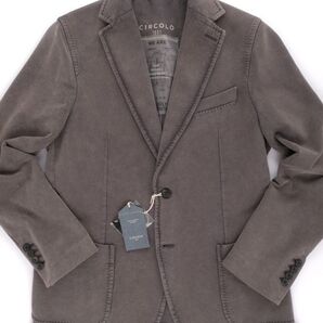 【新品未使用】CIRCOLO 1901 チルコロ◆Italy◆48◆スムースコットン ストレッチ ジャージー アンコン ジャケット◆トープ カジュアル