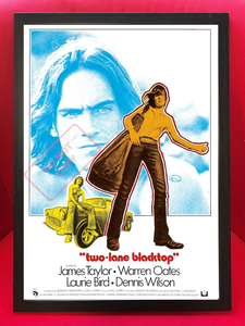 ポスター『断絶』（Two-Lane Blacktop）1971 #2★モンテ・ヘルマン/ジェームズ・テイラー/ポンティアック・GTO/シボレー/ロードムービー