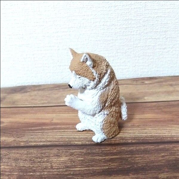 合掌 秋田犬