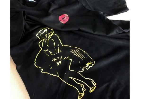 マリリンモンロー × タトゥー パロディ プリントTシャツ L ハリウッド ...