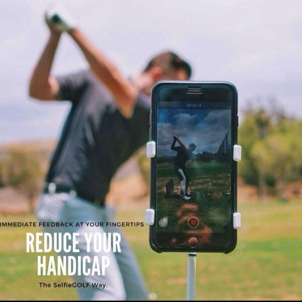 SelfieGOLF レコードゴルフスイング 携帯電話ホルダー ゴルフ練習 新品未使用