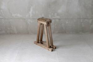 00328 old wooden pcs / stand for flower vase . pcs side table exhibition pcs old furniture old tool antique Vintage retro industry series store furniture in dust real 