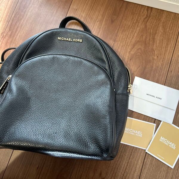 MICHAEL KORS リュック マイケルコース レザー バックパック リュックサック ブラック系